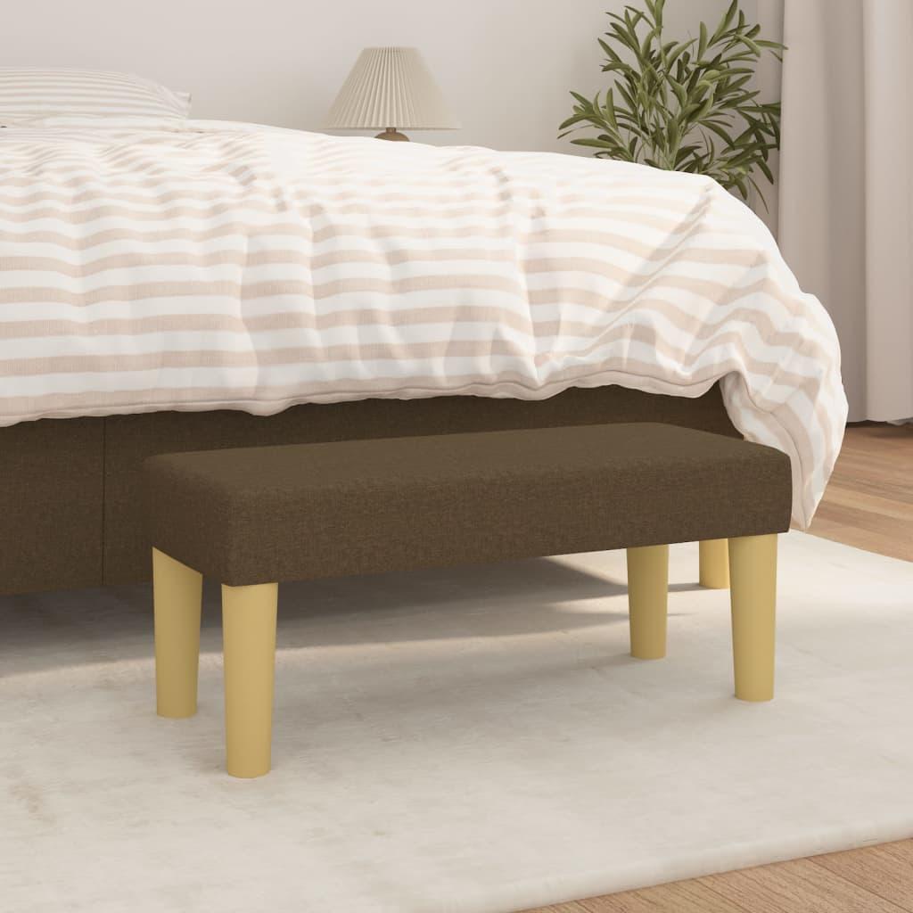Bænk 70x30x30 cm stof brun