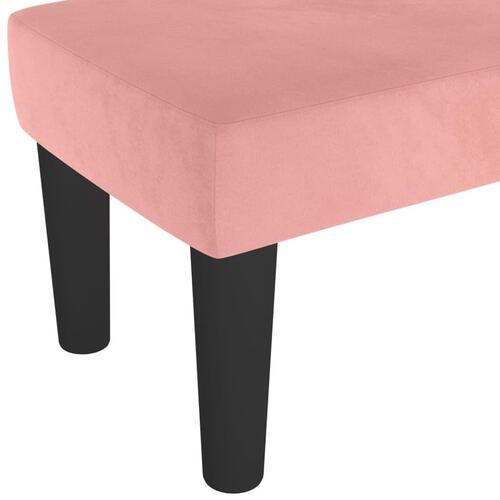 Bænk 100x30x30 cm fløjl lyserød