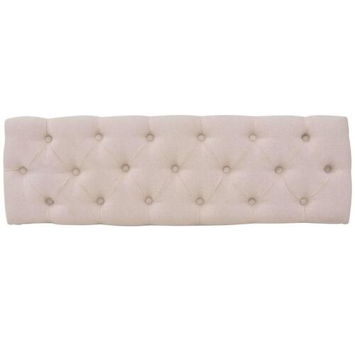 Bænk lærred massivt træ 110 x 38 x 48 cm cremehvid