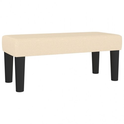 Kontinentalseng med madras 80x200 cm stof cremefarvet