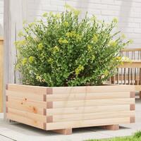 Plantekasse 60x60x26,5 cm massivt fyrretræ