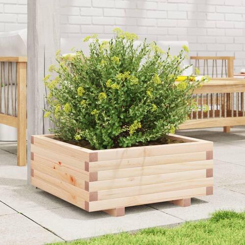 Plantekasse 60x60x26,5 cm massivt fyrretræ