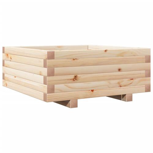Plantekasse 60x60x26,5 cm massivt fyrretræ