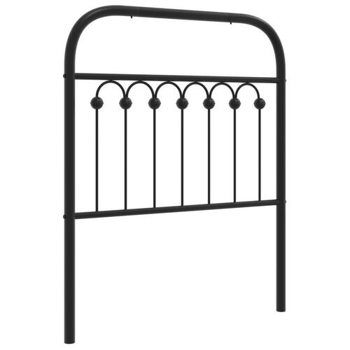 Sengegavl 80 cm metal sort