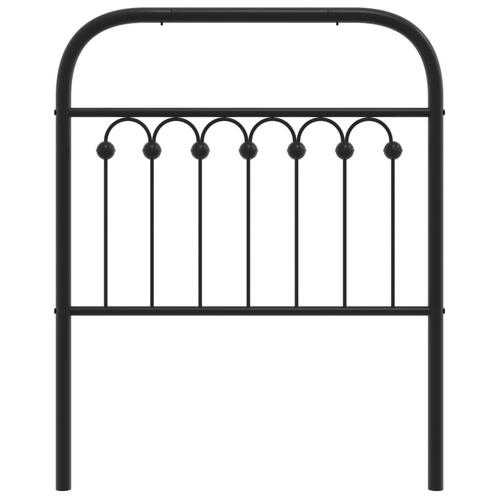 Sengegavl 80 cm metal sort