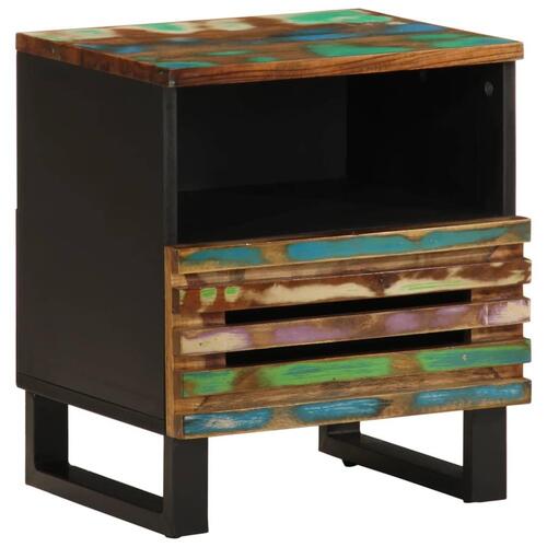 Sengebord 40x33x46 cm massivt genbrugstræ