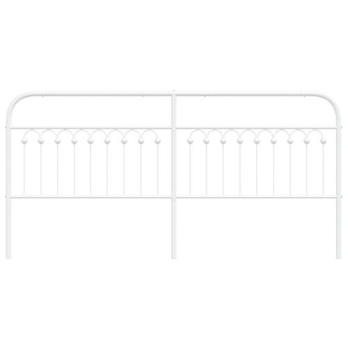 Sengegavl 193 cm metal hvid