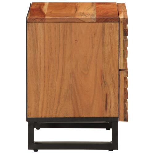 Sengeborde 2 stk. 40x34x46 cm massivt akacietræ