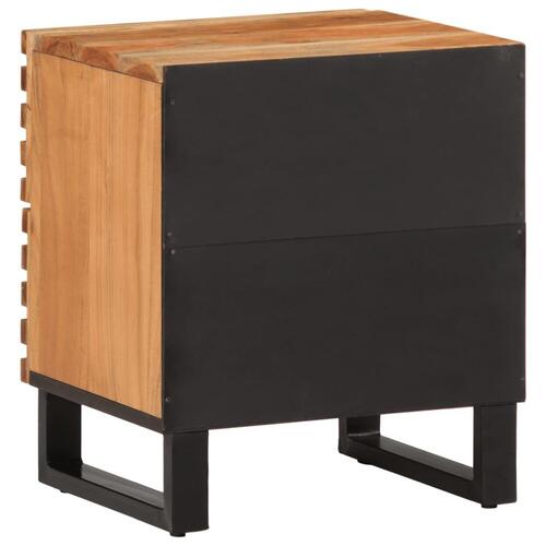 Sengeborde 2 stk. 40x34x46 cm massivt akacietræ