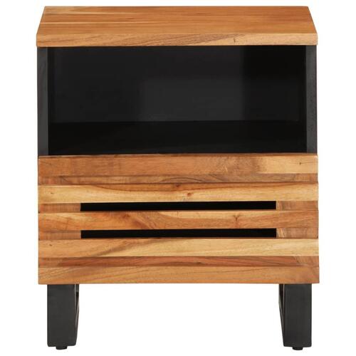 Sengeborde 2 stk. 40x34x46 cm massivt akacietræ