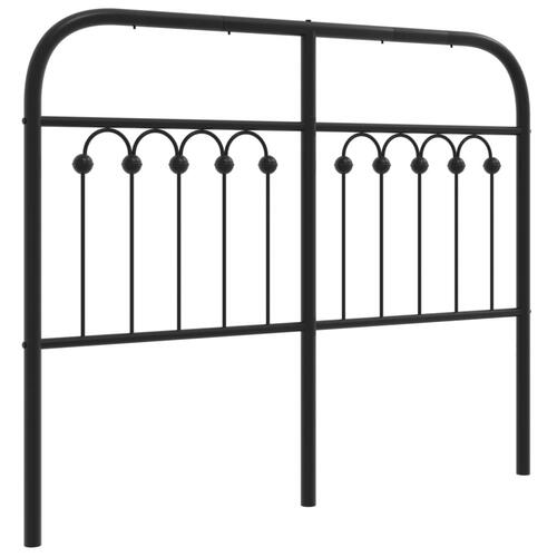 Sengegavl 120 cm metal sort