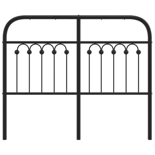 Sengegavl 120 cm metal sort