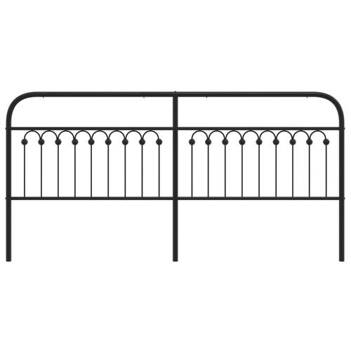 Sengegavl 200 cm metal sort