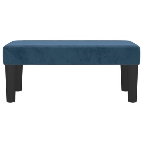 Bænk 70x30x30 cm fløjl mørkeblå