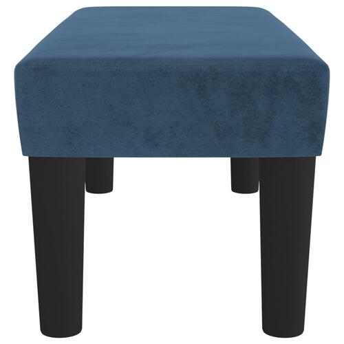Bænk 70x30x30 cm fløjl mørkeblå