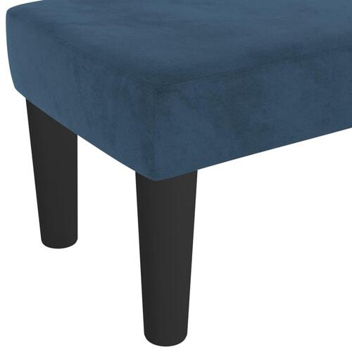 Bænk 70x30x30 cm fløjl mørkeblå