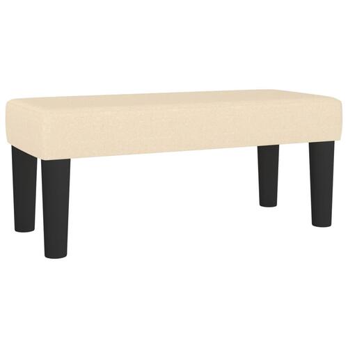 Bænk 70x30x30 cm stof cremefarvet