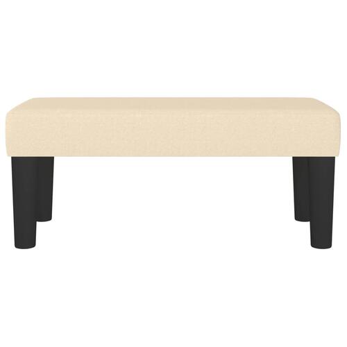 Bænk 70x30x30 cm stof cremefarvet