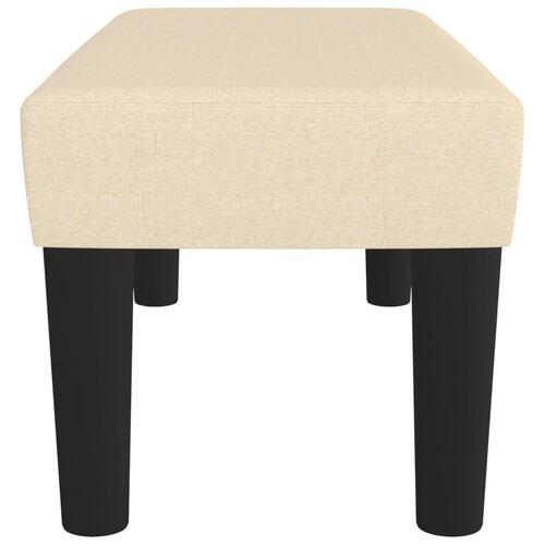 Bænk 70x30x30 cm stof cremefarvet