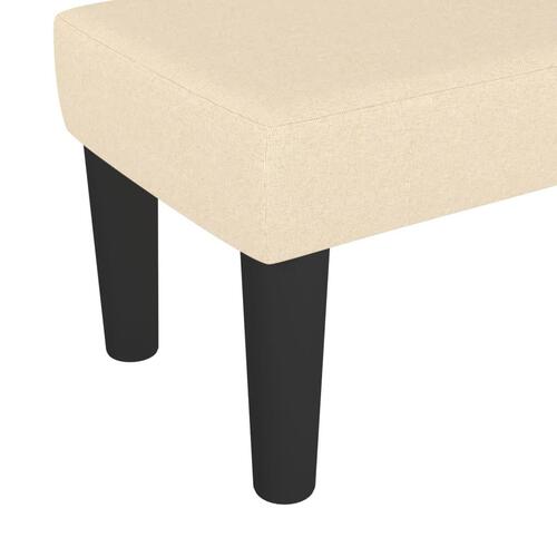 Bænk 70x30x30 cm stof cremefarvet