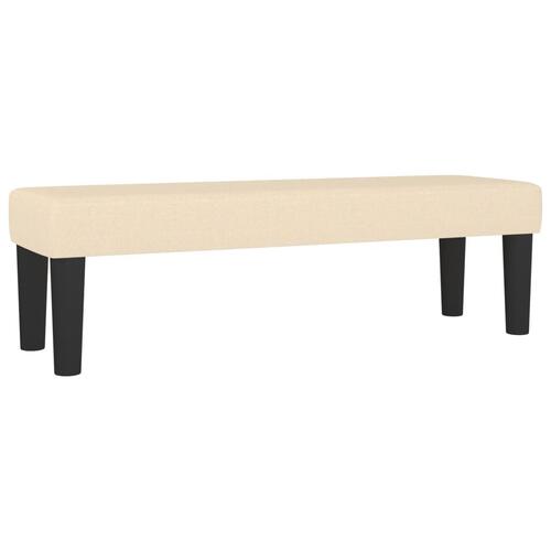 Bænk 100x30x30 cm stof cremefarvet