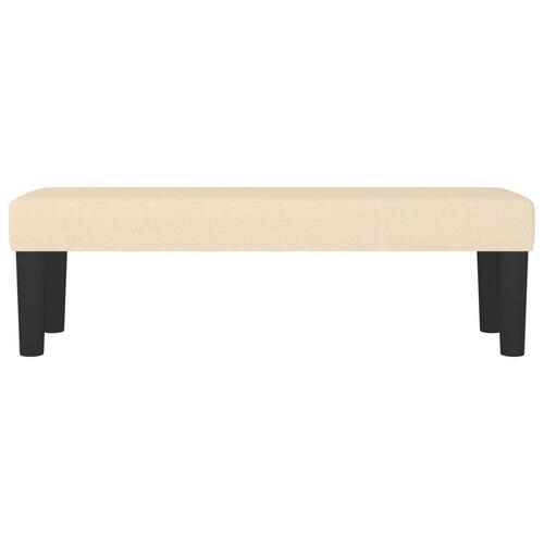 Bænk 100x30x30 cm stof cremefarvet