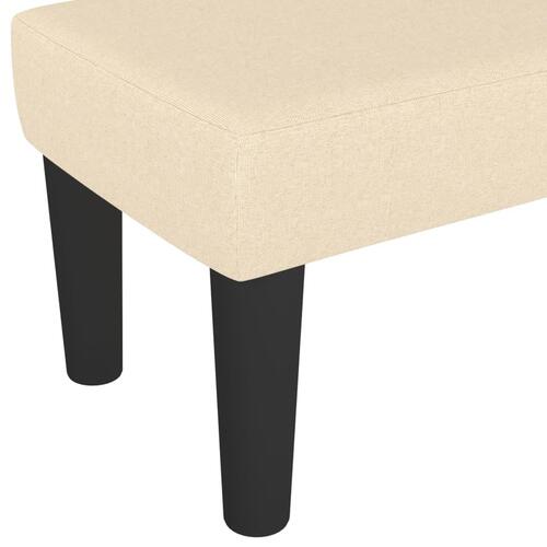 Bænk 100x30x30 cm stof cremefarvet