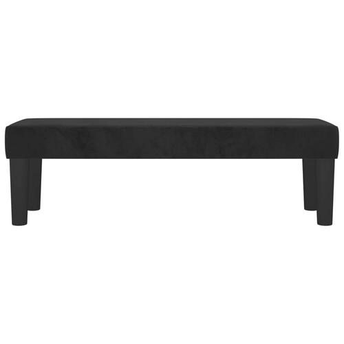 Bænk 100x30x30 cm fløjl sort