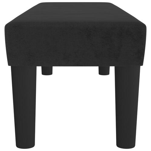Bænk 100x30x30 cm fløjl sort