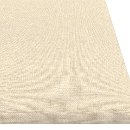 Vægpaneler 12 stk. 60x15 cm 1,08 m² stof cremefarvet