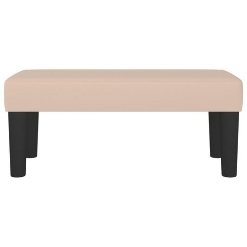 Bænk 70x30x30 cm kunstlæder cappuccinofarvet