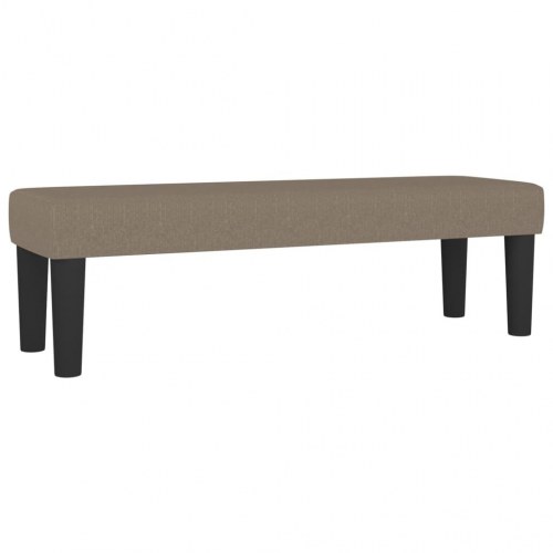 Kontinentalseng med madras 140×190 cm - stof gråbrun