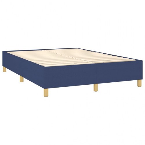 Kontinentalseng med madras 140×190 cm - stof, blå