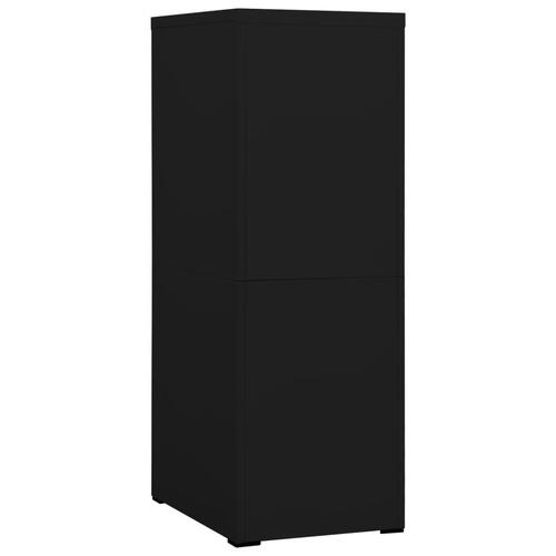 Arkivskab 46x62x133 cm stål sort