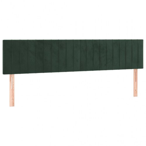 Kontinentalseng med madras 120x190 cm - velour, mørkegrøn