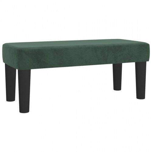 Kontinentalseng med madras 120x190 cm - velour, mørkegrøn