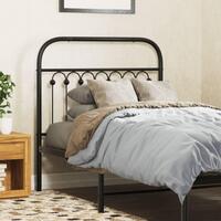 Sengegavl 90 cm metal sort