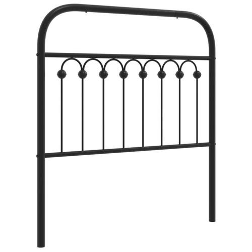 Sengegavl 90 cm metal sort