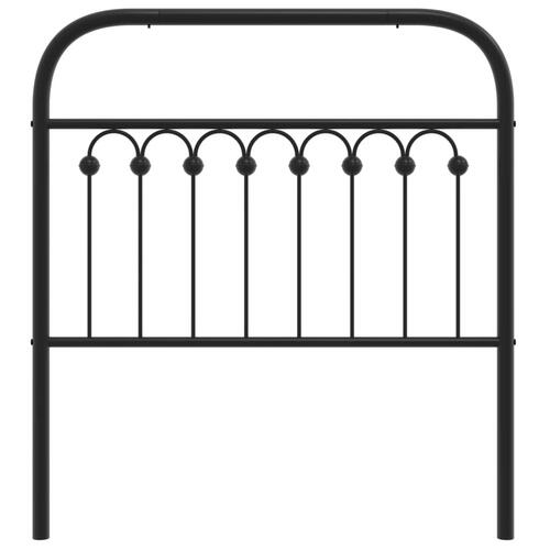 Sengegavl 90 cm metal sort