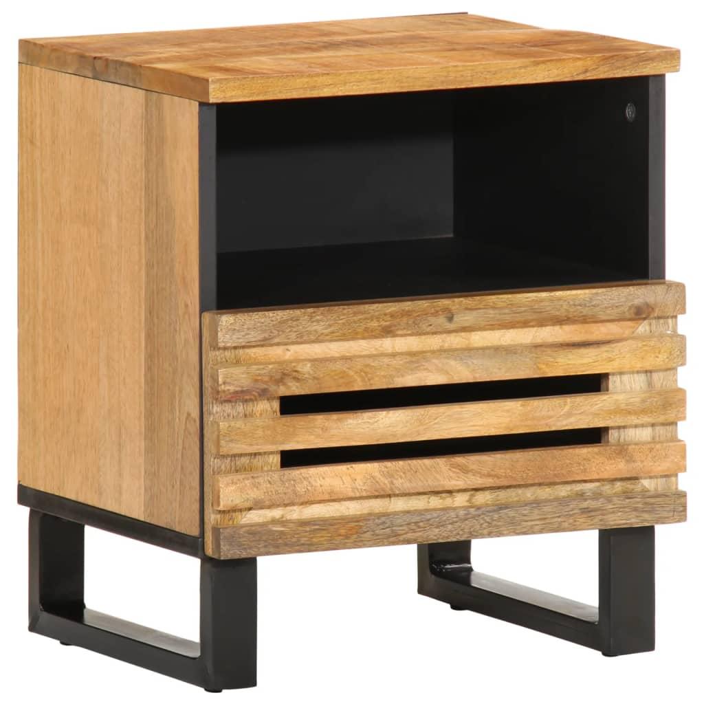 Sengebord 40x33x46 cm massivt ru mangotræ