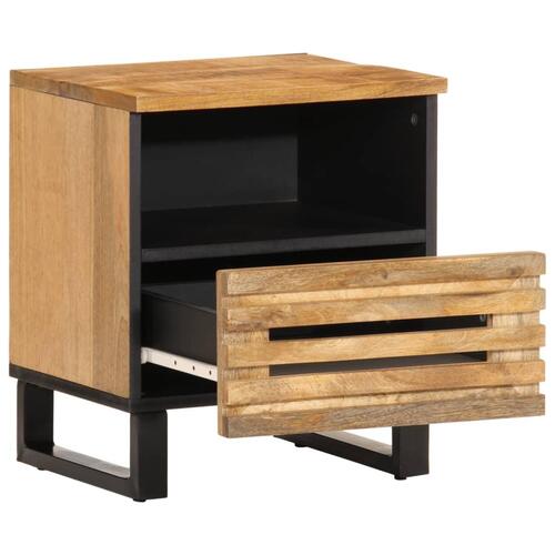 Sengebord 40x33x46 cm massivt ru mangotræ