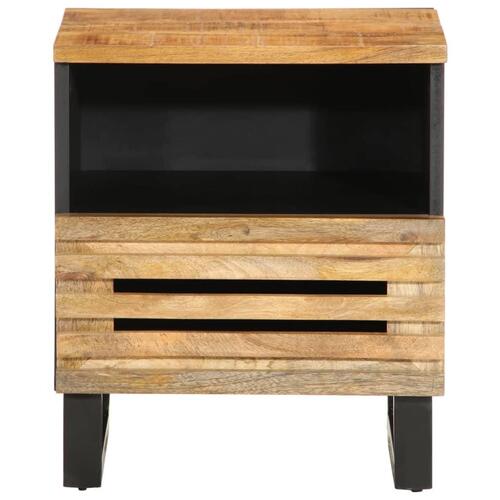 Sengebord 40x33x46 cm massivt ru mangotræ