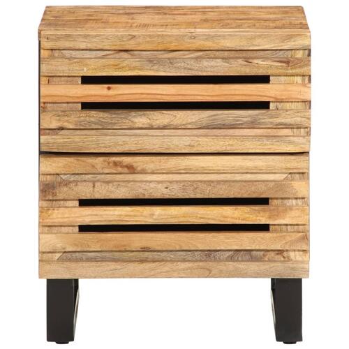 Sengebord 40x33x46 cm massivt ru mangotræ