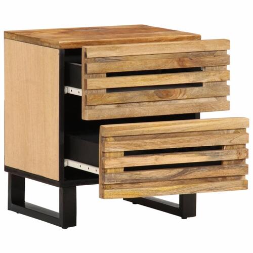 Sengebord 40x33x46 cm massivt ru mangotræ