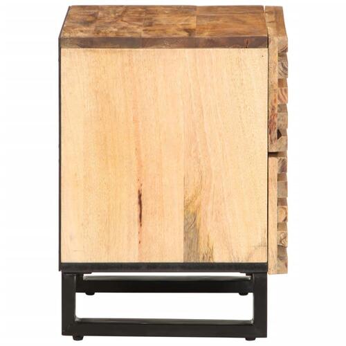 Sengebord 40x33x46 cm massivt ru mangotræ