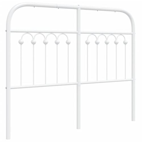 Sengegavl 120 cm metal hvid