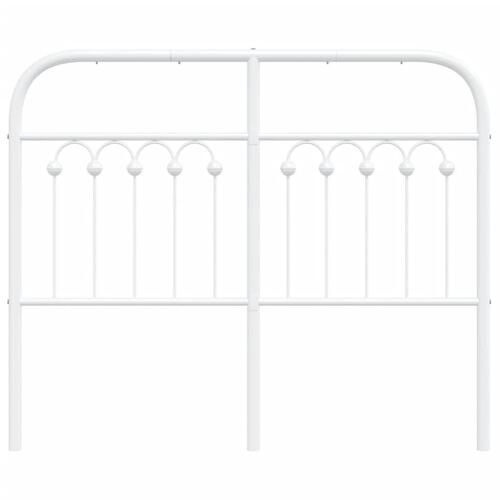 Sengegavl 120 cm metal hvid