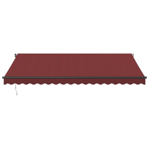 Markise med LED-lys og automatisk betjening 450 x 350 cm - bordeaux