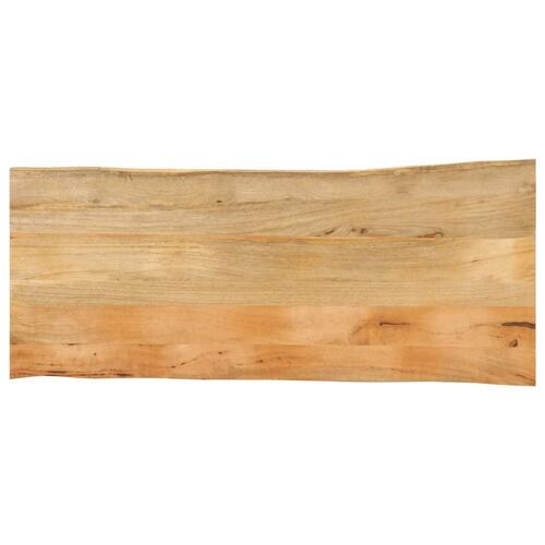 Bordplade 140x60x3,8 cm naturlig kant massivt mangotræ