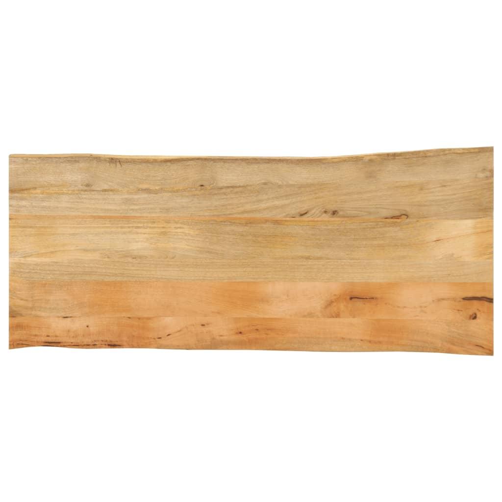 Bordplade 140x60x3,8 cm naturlig kant massivt mangotræ